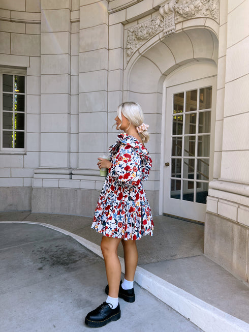 Dream Girl Dress // Red Floral